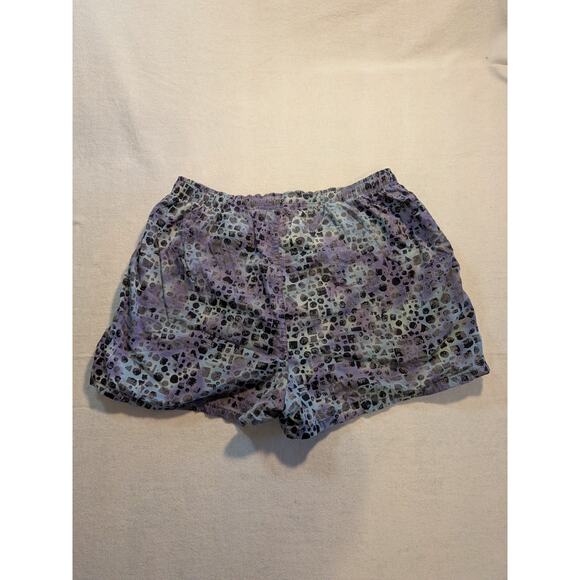 Vintage purple funky pattern athletic shorts 100% cotton size M - Picture 1 of 4